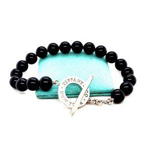 T&Co. 925 Onyx Beaded Toggle Bracelet